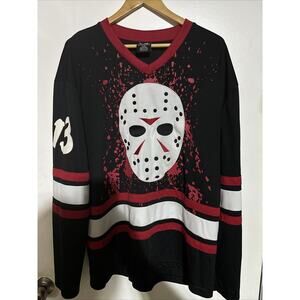 Friday The 13th Jason Voorhees Men's Hockey Jersey Size XL Shirt Horror Genre